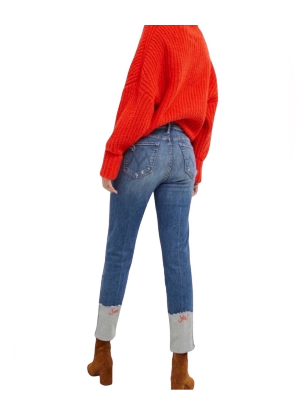 MOTHER Snap Down Mini Flare High Spirits